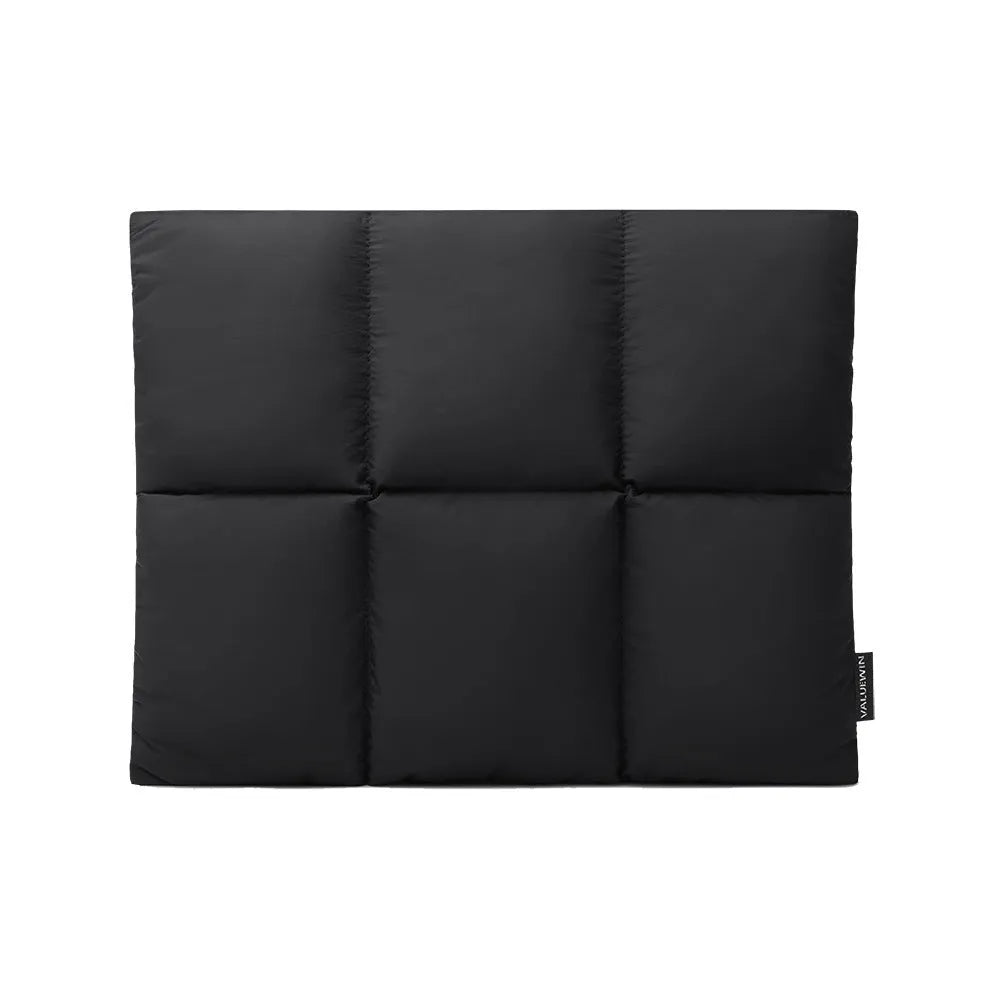 Soft black laptop sleeve for 13-15.6 inch computers with visible stitching and polyester construction