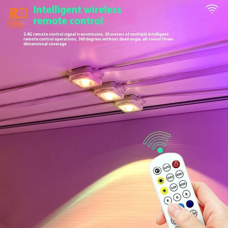 Outdoor eaves light string with planet-themed bulbs and waterproof IP67 rated PVC construction