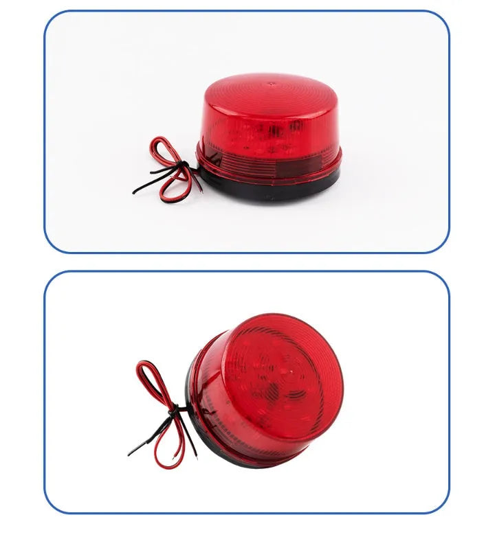 24v warning alarm light with strobe and siren in red yellow blue green colour options