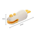 Yellow duck-shaped rechargeable handheld heat sealing machine with USB charging cable