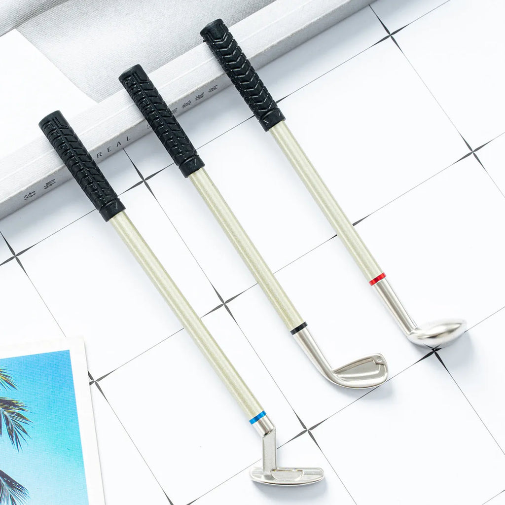 Three metal suit design ballpoint pens with 0.7mm bullet heads