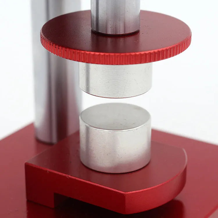 Watch repair spiral cap presser tool with 20 plastic moulds for back cover sealing