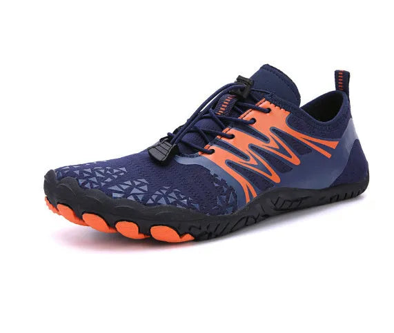 Outdoor casual lace-up sports shoes in multiple colours with a non-slip rubber sole
