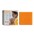 100g bar of brightening body soap with kojic acid, vitamin C, and botanical extracts.