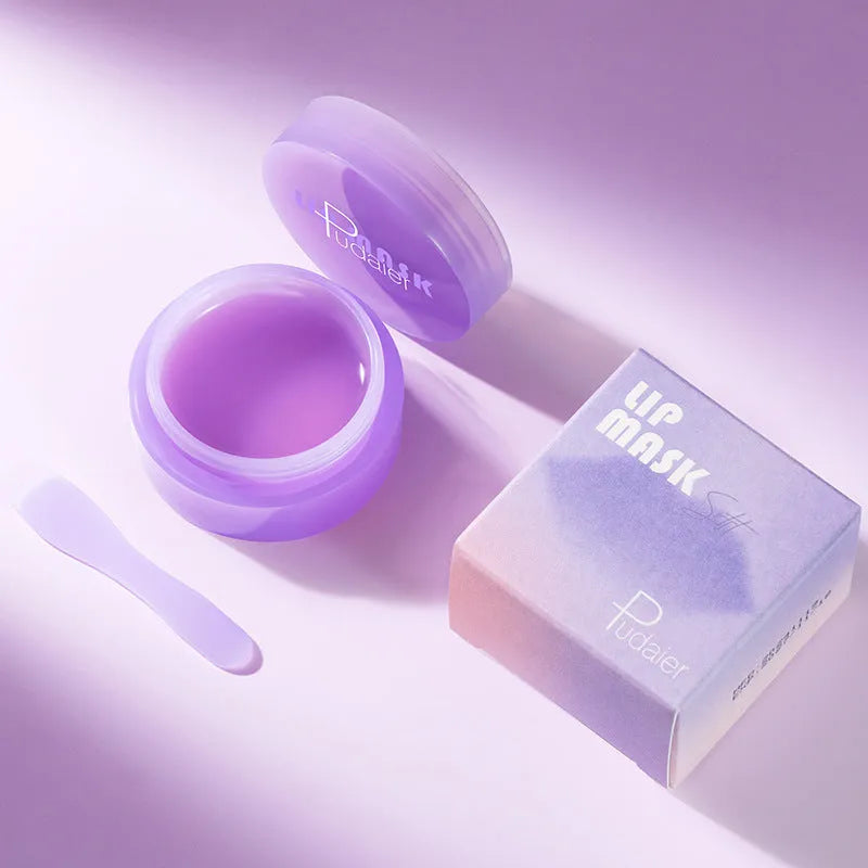 Lip balm exfoliating treatment container with scraper tool for lip care application
