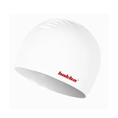 Professional silicone swimming cap with built-in waterproof earmuffs in multiple colour options.