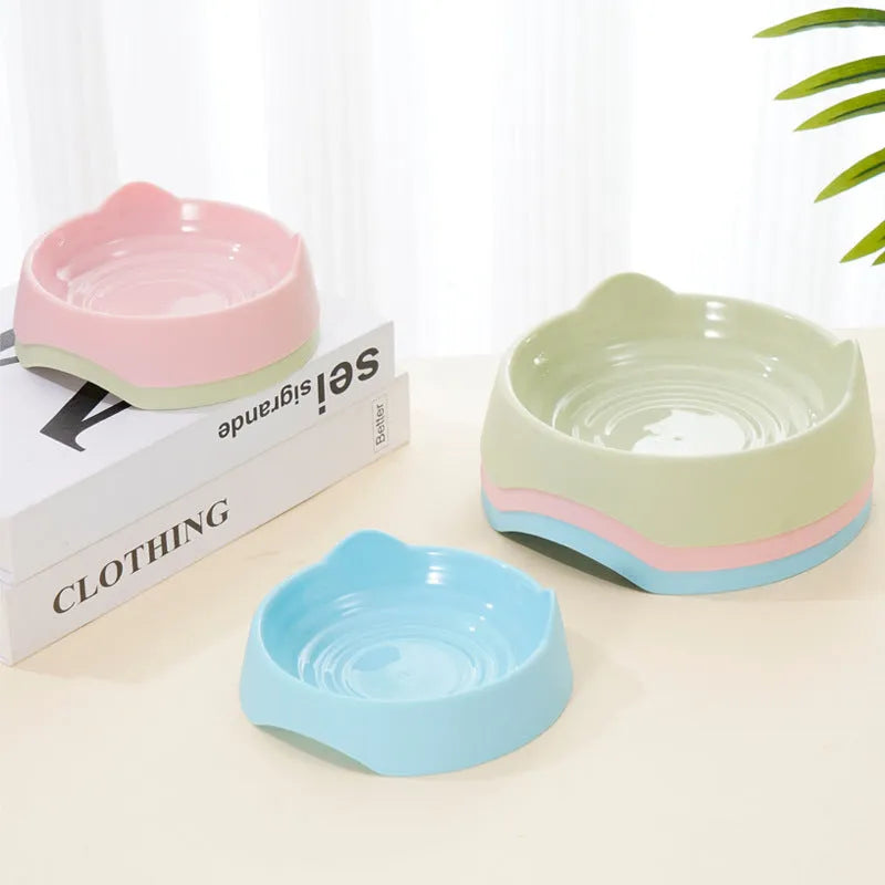 Blue ceramic dog slow feeder bowl with maze puzzle cups for slowing down eating