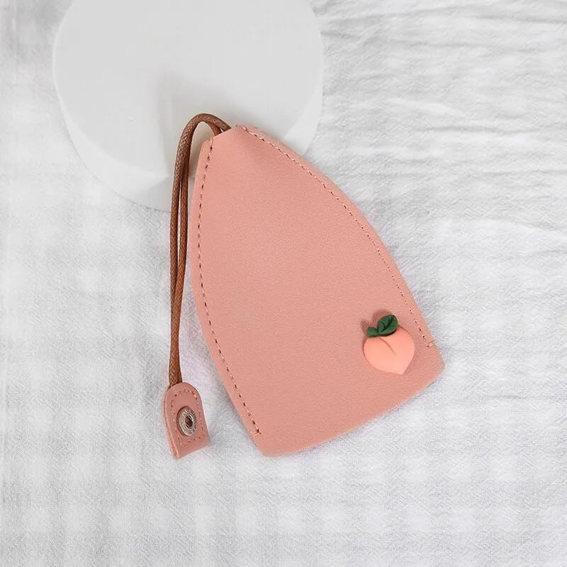 Cartoon design PU leather pull-out car key protector case showing colourful patterns
