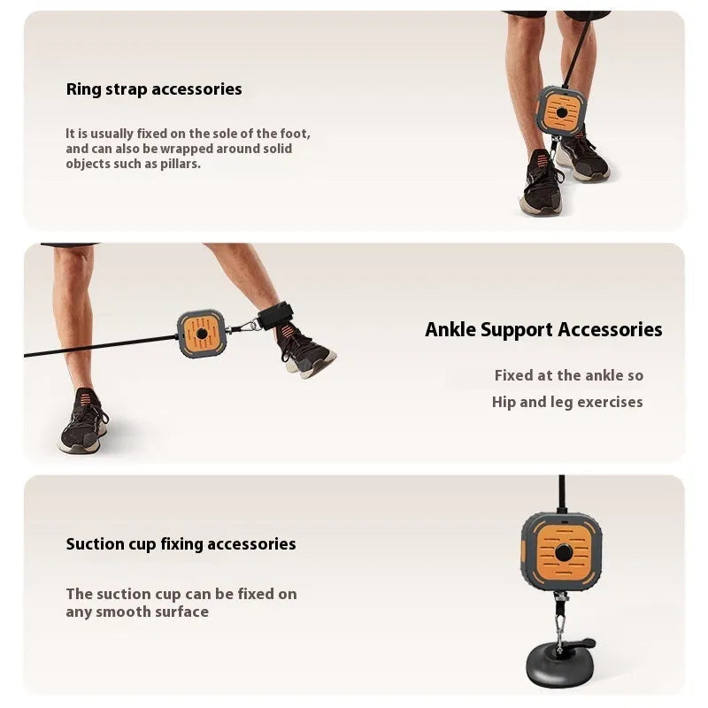 Adjustable power pump chest expander in orange or blue for home strength training