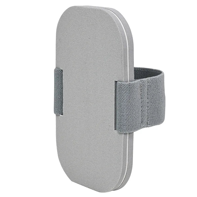 Grey pet nail grooming tool with detachable grinder and scraper attachments for dogs and cats