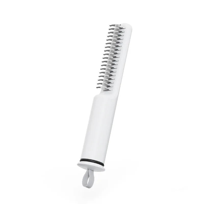 Pink and white stainless steel dematting comb grooming brush for dogs with comfortable handle