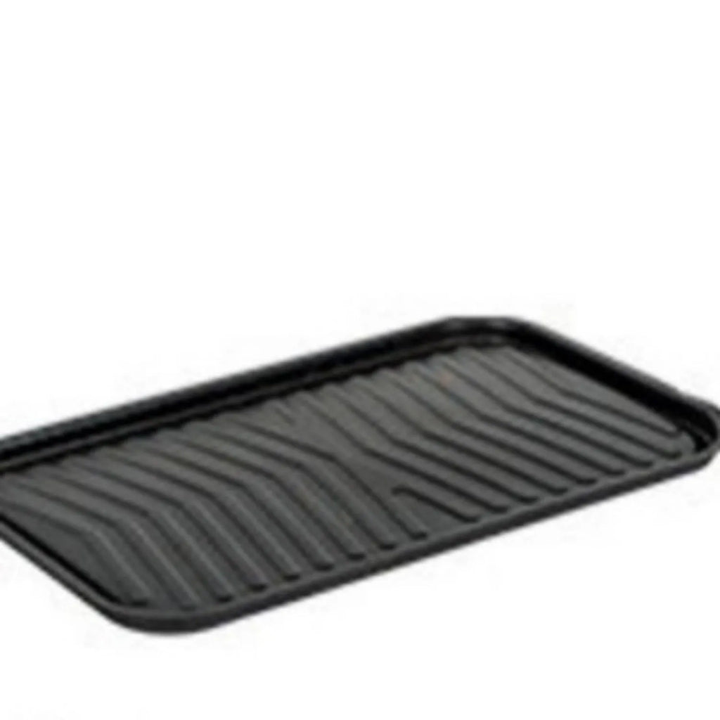 White round portable grill with foldable design for frying and baking functions
