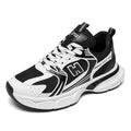 Men's white orange mesh casual running shoes with round toe and plastic sole