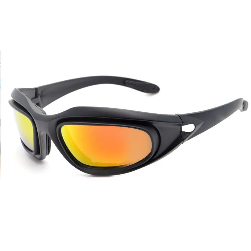 Tactical sports sunglasses with polarized lenses for cycling and outdoor activities