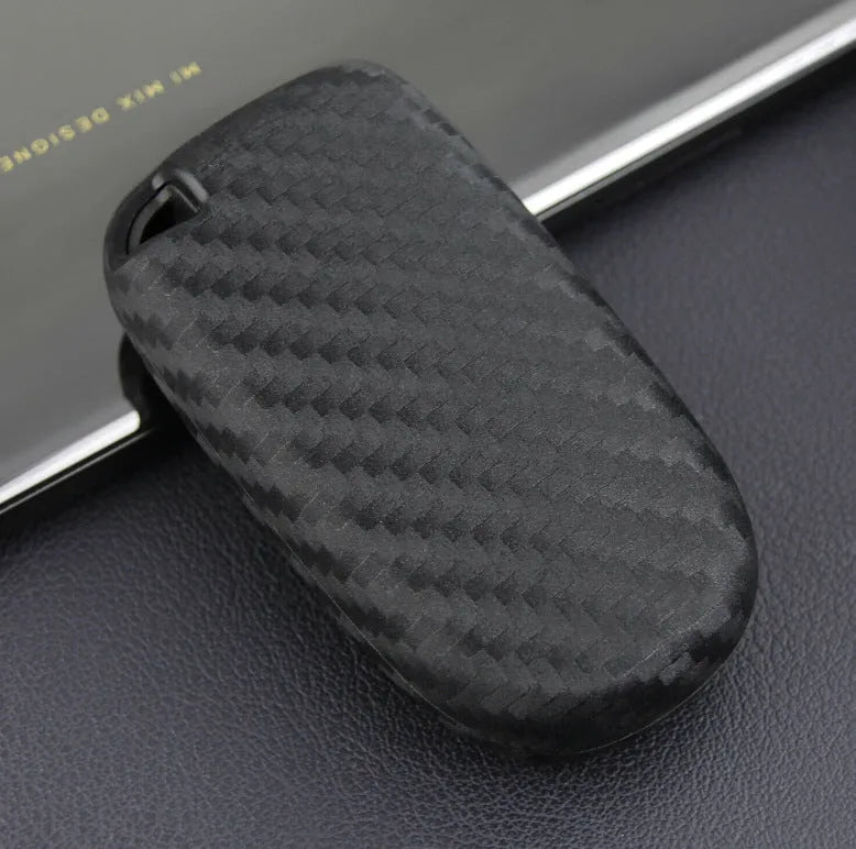 Carbon fibre patterned silicone key case cover for Dodge Chrysler Fiat car remote keys