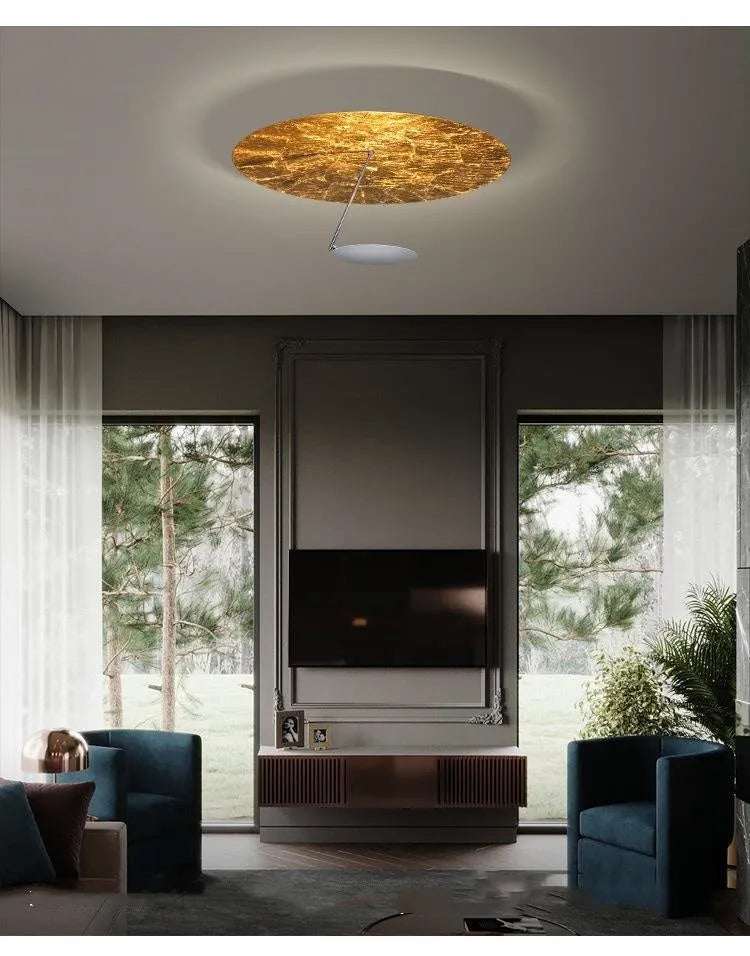 White or white gold 50cm diameter iron art chandelier ceiling lamp with LED warm light.