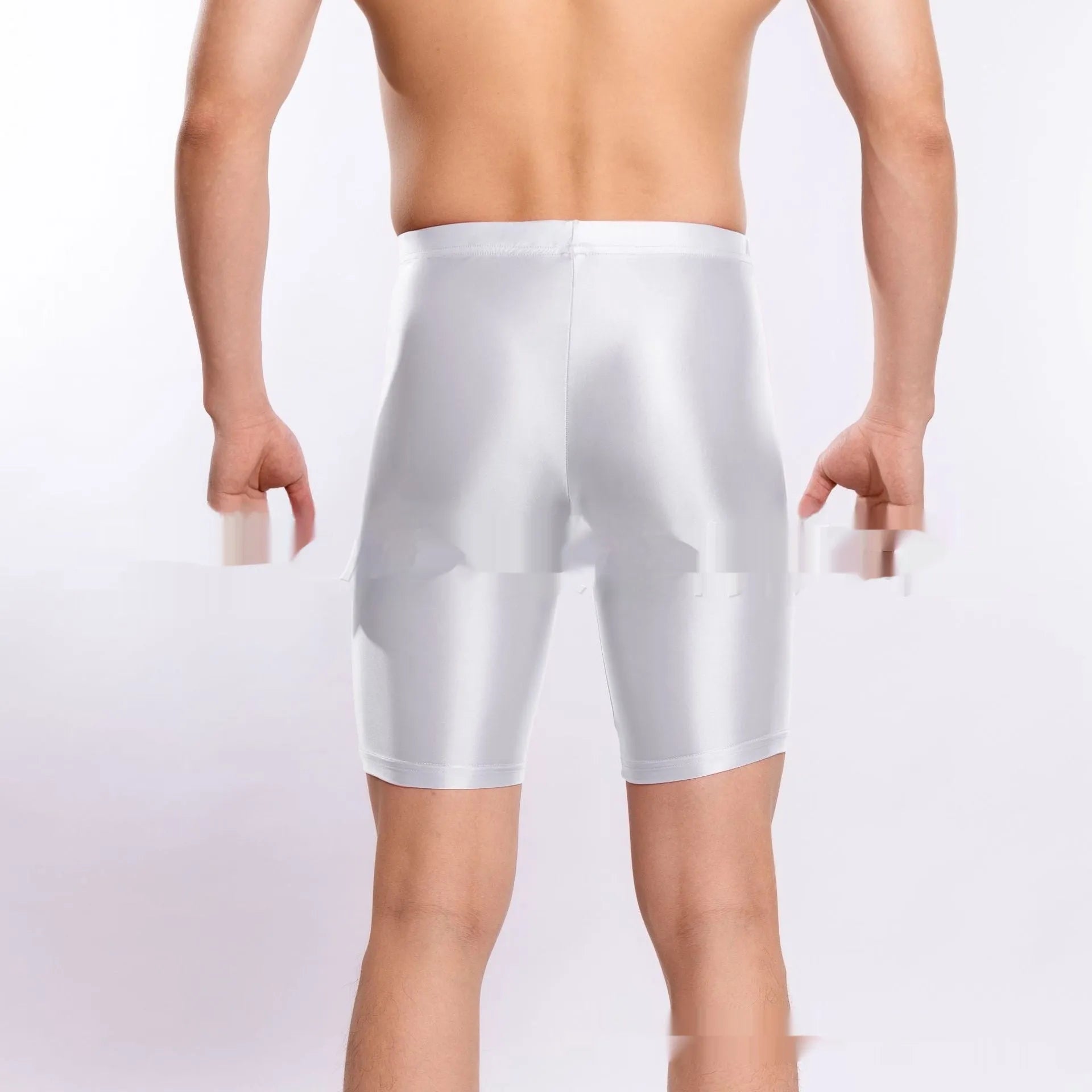 Men's plus size shiny silky nylon sports shorts in multiple colours