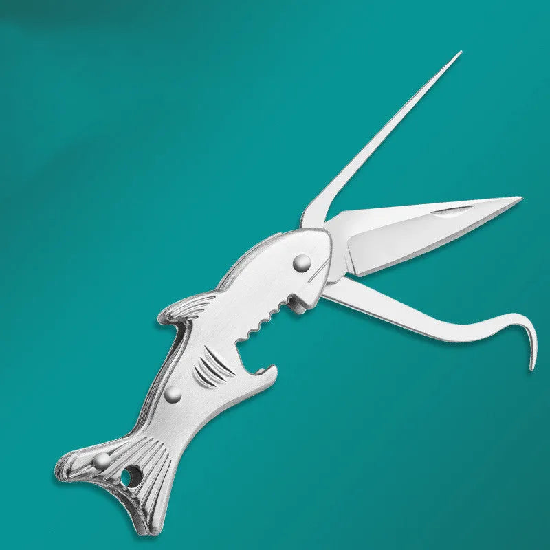 304 stainless steel toothpick knife with non-slip grip in silver finish