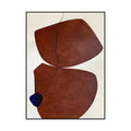 Hand-painted abstract wabi-sabi oil painting on canvas, unstretched and frameless, 60x90cm size, modern minimalist decor for living room