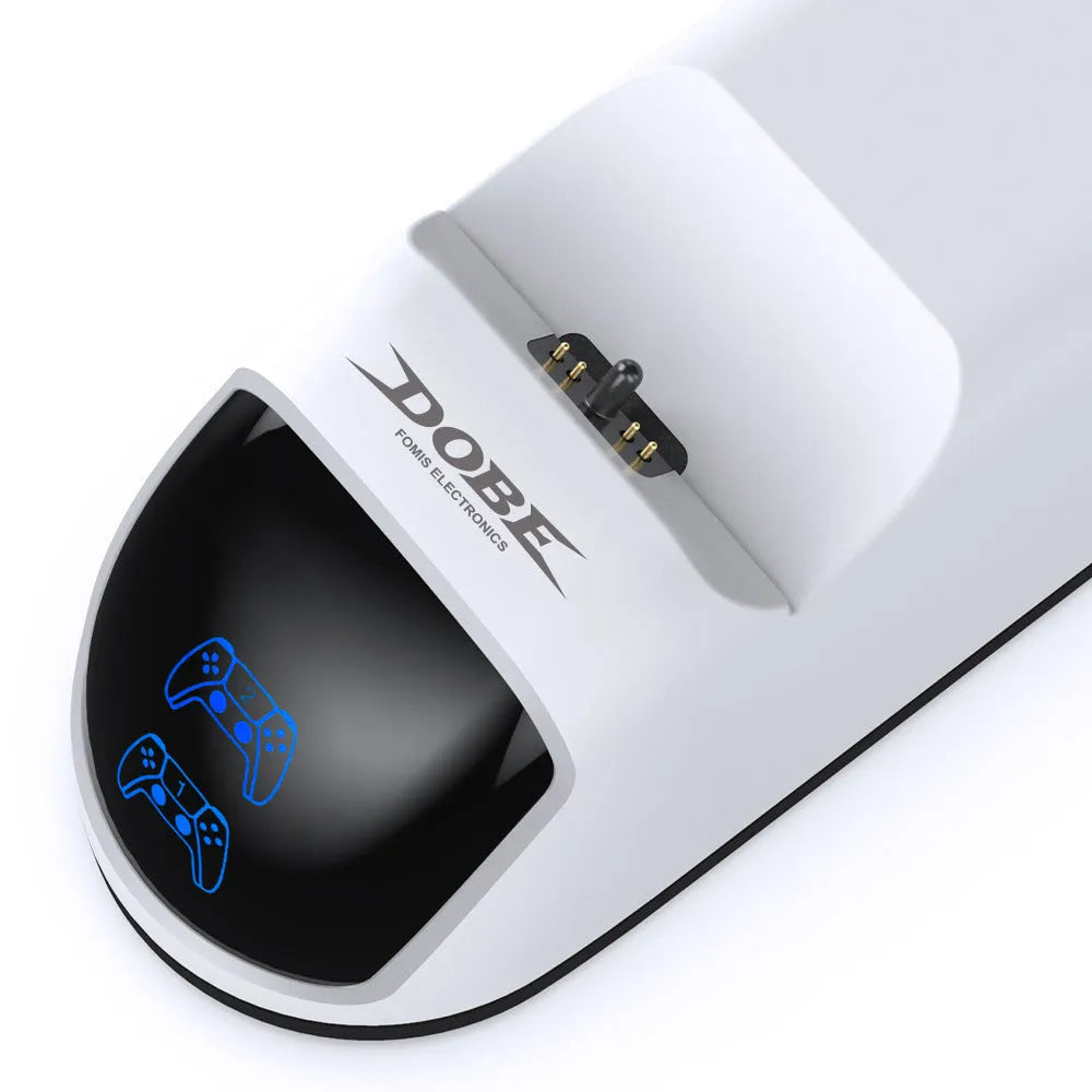 LED breathing light charger with handle grip showing green illumination and type-c interface