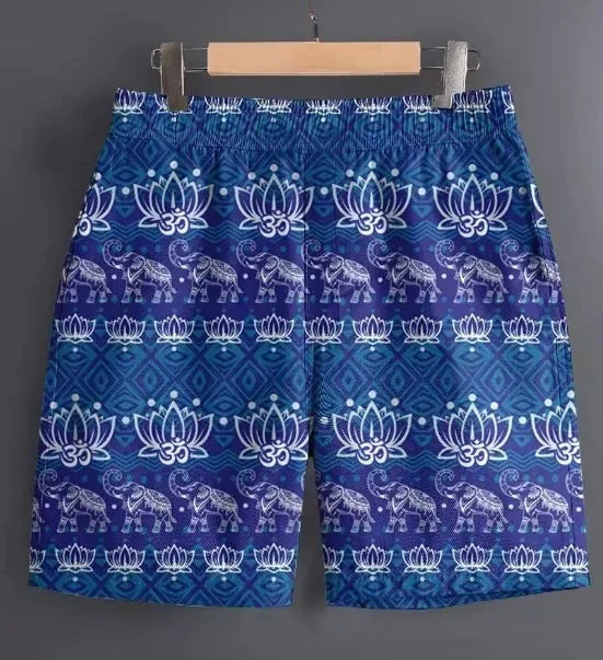 Men's casual polyester shorts for outdoor sports and leisure available in multiple patterns and sizes