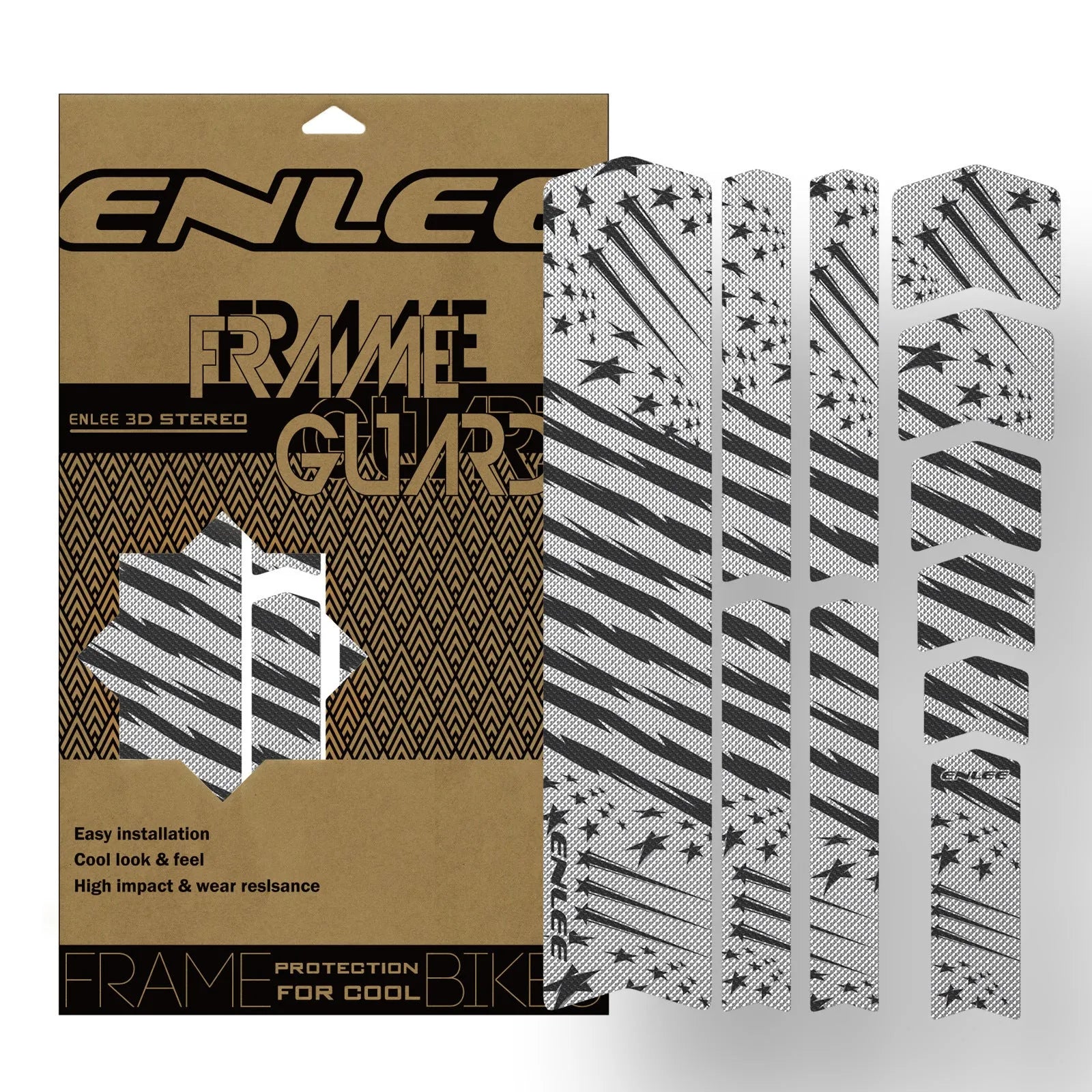 Thickened PVC colour-changing mountain bike protective film in Caterpillar style with self-adhesive backing