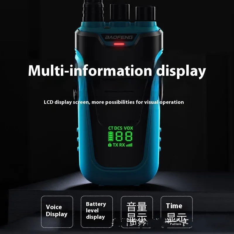High power 10W wireless intercom with 6800mAh battery and USB charging in red and yellow colour options