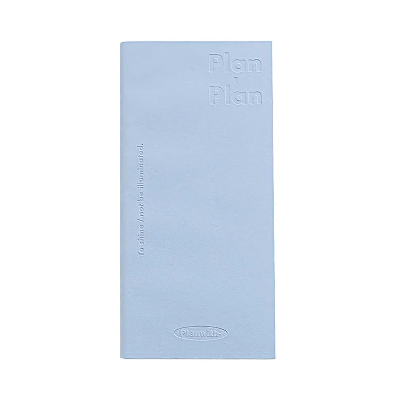 Embossed A5 daily meter notebook showing paper cover and open pages