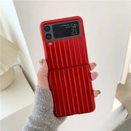 Samsung Z Flip3 ultra-thin flip phone case in multiple colours showing front and back protection