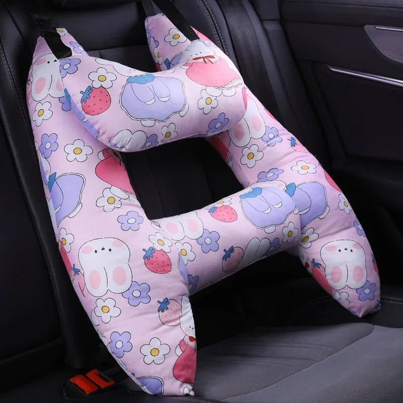 55x70cm car headrest pillow with pearl cotton filling in various pattern options