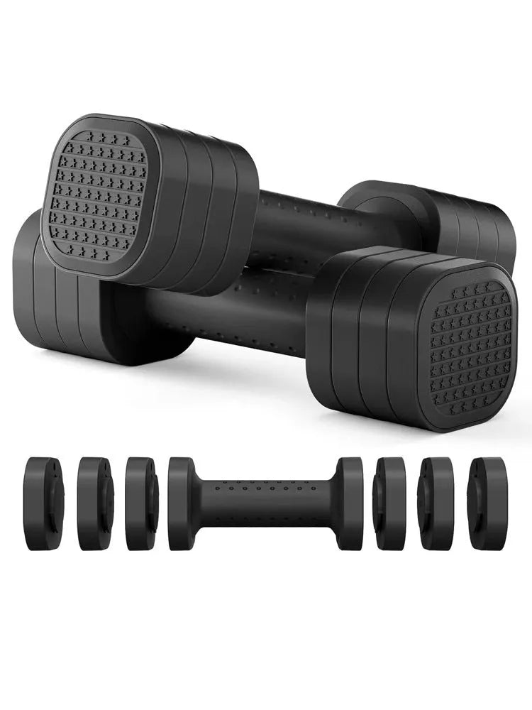 Detachable pink dumbbell set for women's home fitness with 5lb weight