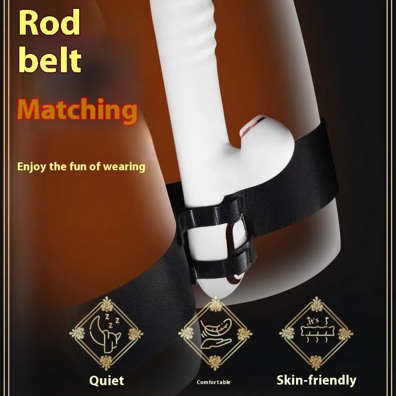 Black knitted adult appliance strap for secure toy tool attachment