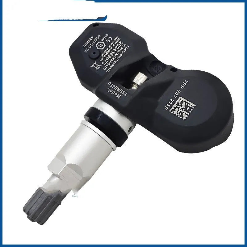 Black Audi tyre pressure monitor sensor for vehicle pressure monitoring