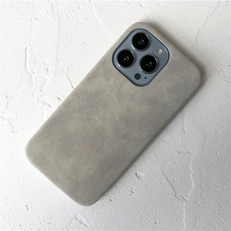 Flip over faux leather phone case anti-slip anti-drop for Apple iPhone models in dark gray