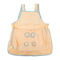 Plush pet carrier apron for small cats and dogs showing adjustable neck strap and pet opening