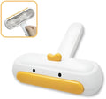 Yellow duck design portable pet hair removal brush with plastic body and polyester bristles