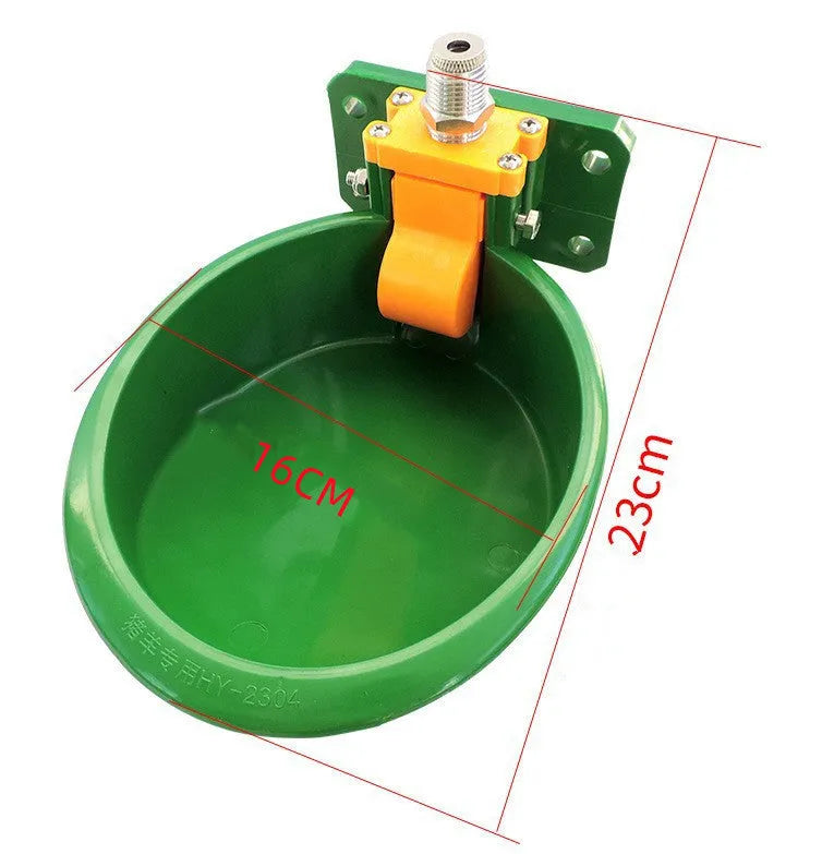 Green engineering plastic auto drink bowl for sheep and pig livestock watering