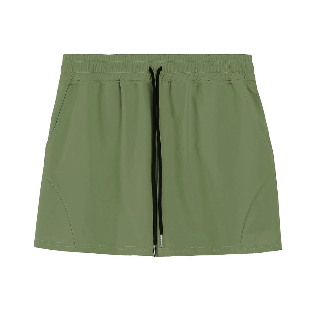 Men's grey thin polyester basketball shorts with an elastic waistband on a white background