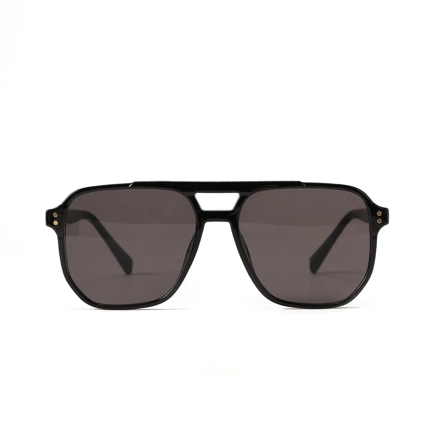 Women's square double beam sunglasses with six colour options showing UV400 protection rating