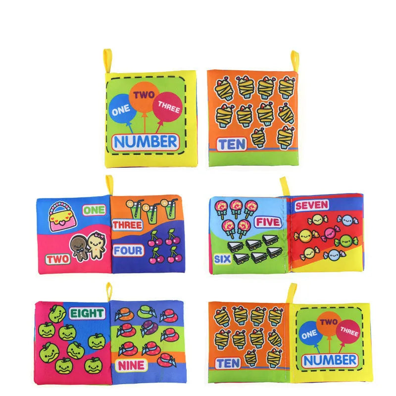 Baby early educational palm book with animal theme in OPP bag packaging for infants 0-2 years old