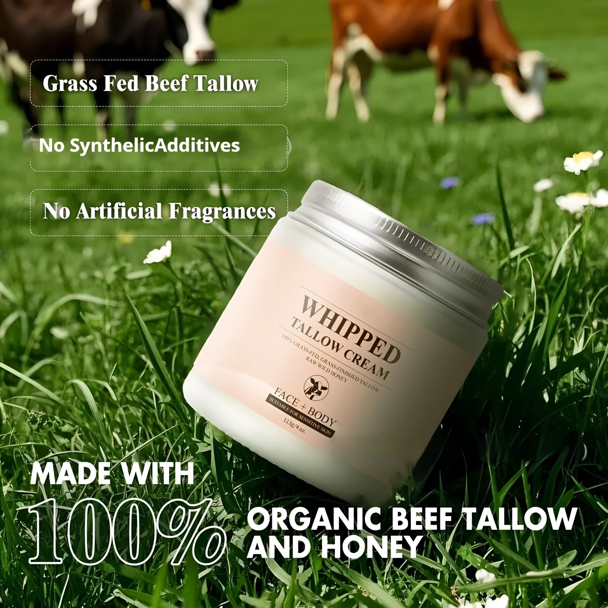 113g jar of butter cream facial moisturiser for dryness relief and skin hydration