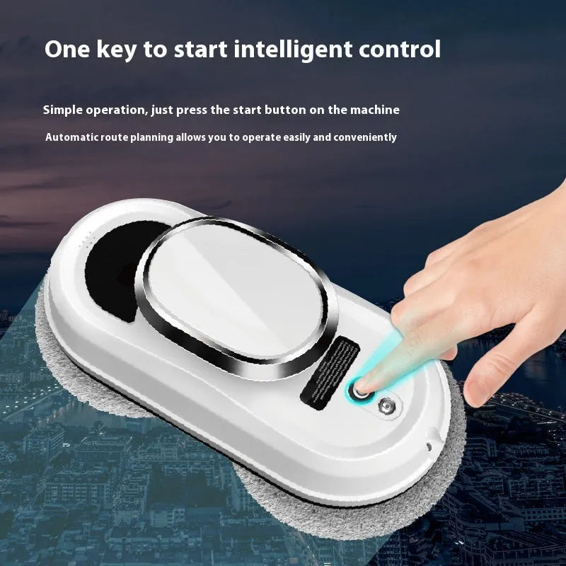 White full-automatic high altitude cleaning machine with remote control and cleaning accessories