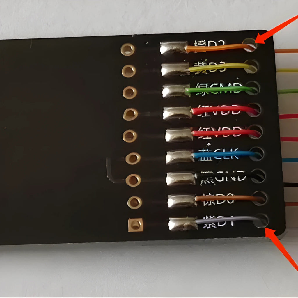 EMMC read and write tool with SD card connector for car audio host maintenance