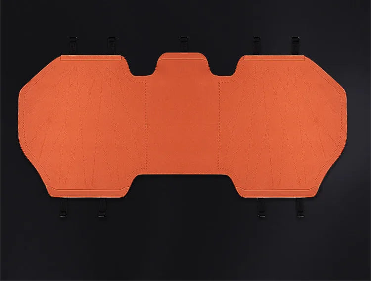 Tailored leather ultra thin car seat cover with gradient hole design shown in classic black colour.