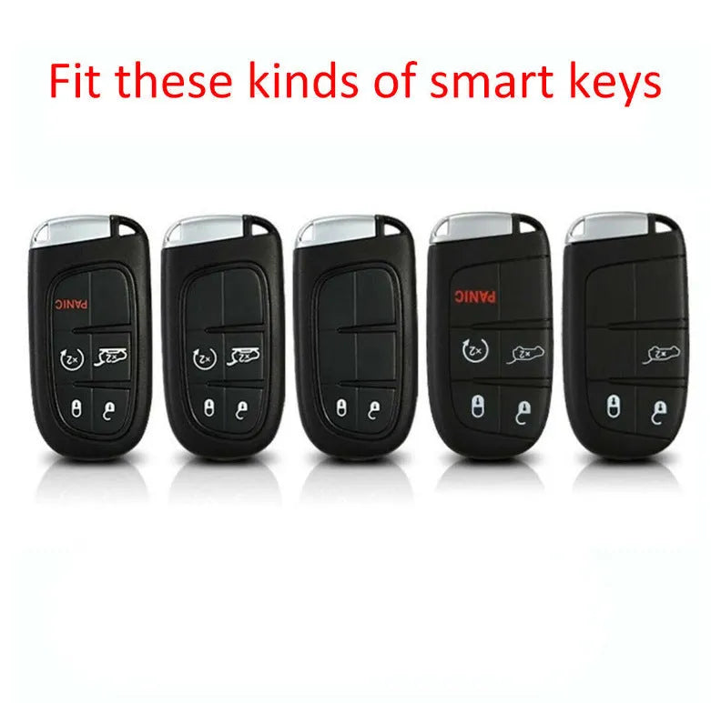 Carbon fibre patterned silicone key case cover for Dodge Chrysler Fiat car remote keys