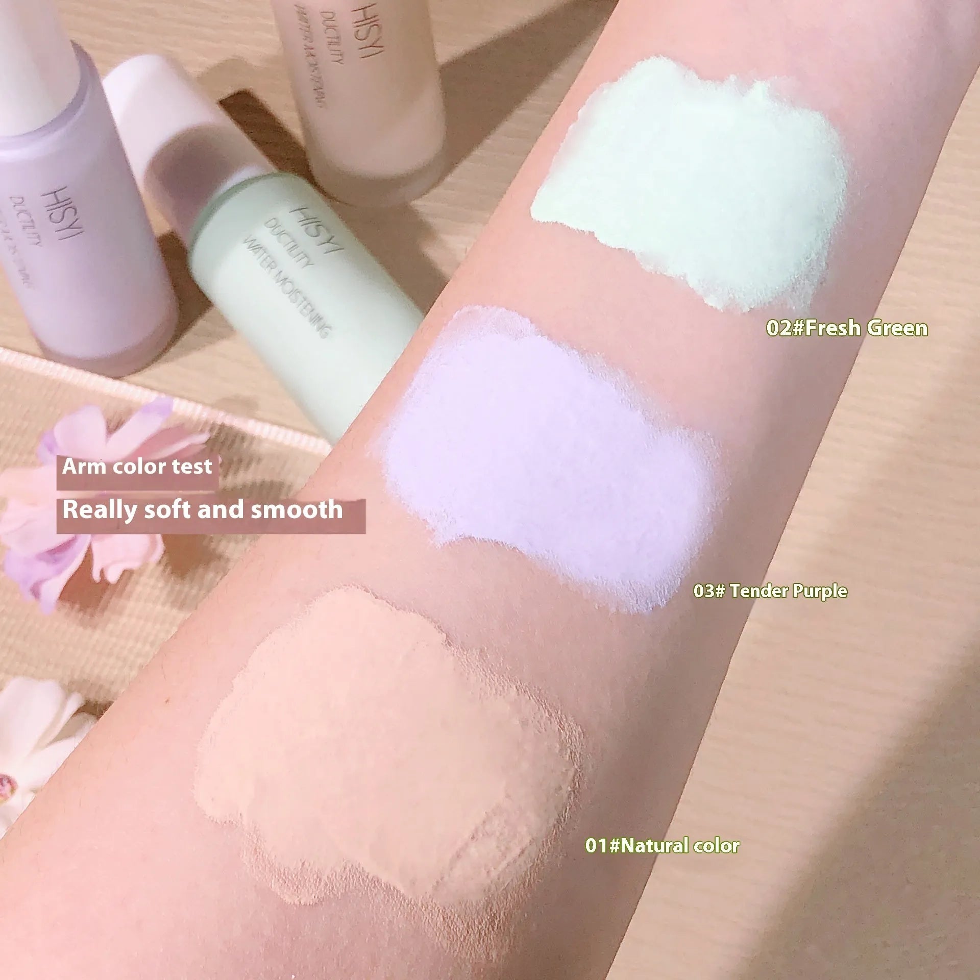 HISYI Silky Clear Makeup Primer brightening product with three colour options