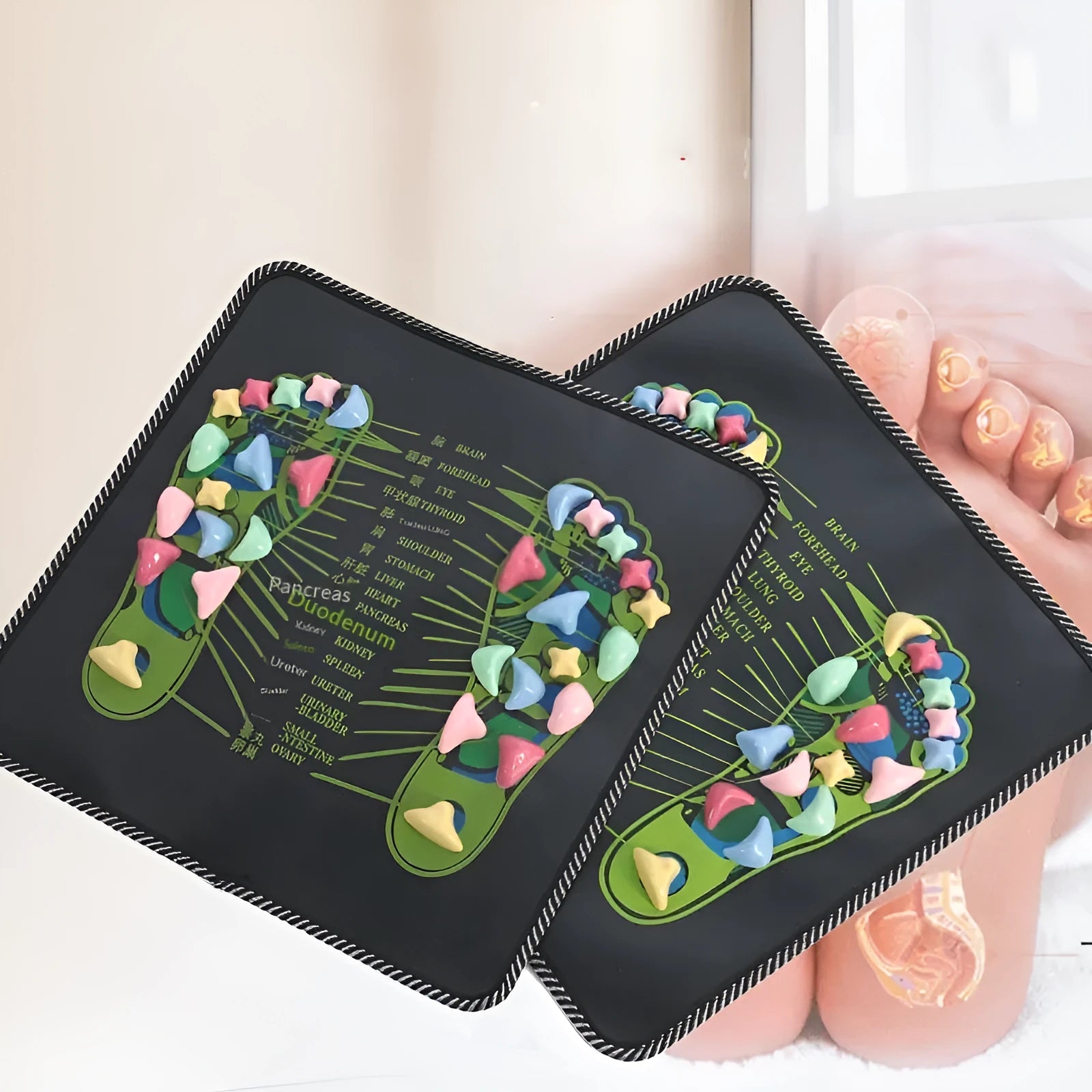 Health Path Cobblestone Foot Massage Mat PVC 35x35cm for health massage