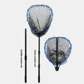 Luyada dip net with aluminum alloy telescopic rod extended to 162cm, showing red frame and black net pocket