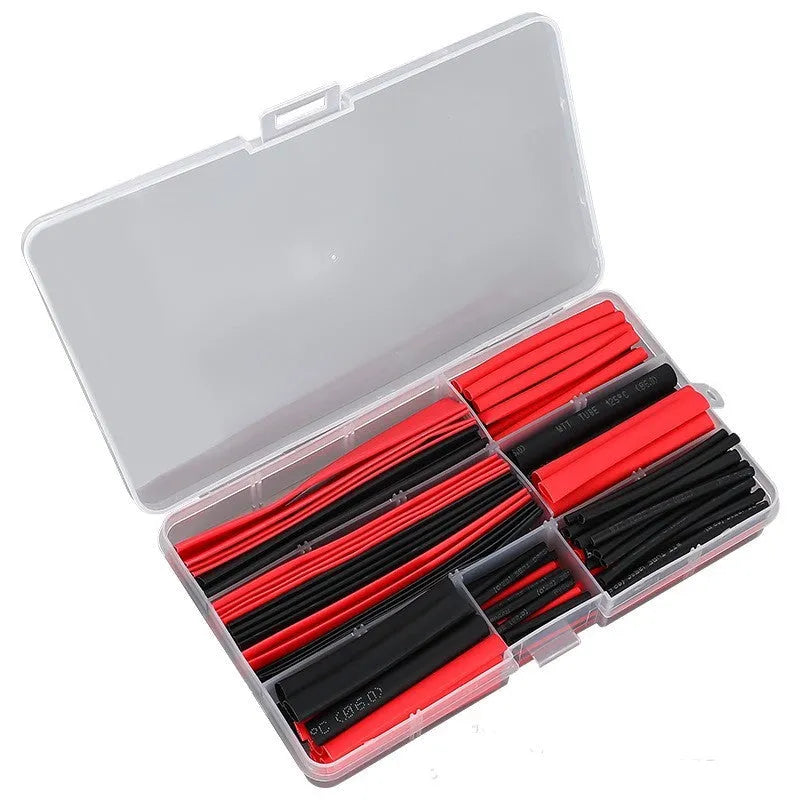 150pcs boxed black PE heat shrinkable sleeve tube for electrical insulation and cable repair