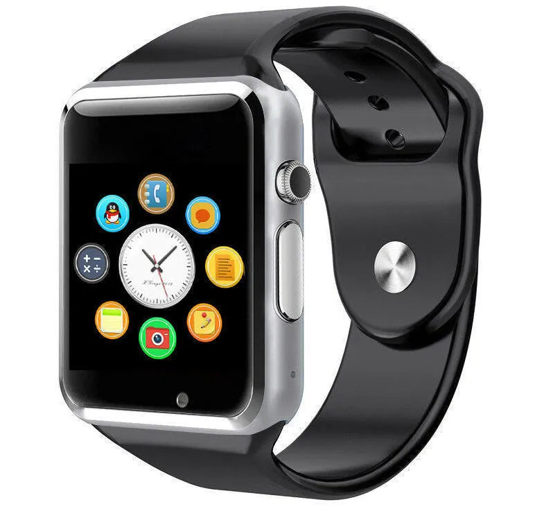 Android smartwatch with 1.54-inch screen showing watch face, available in eight colours with camera and SIM card slot